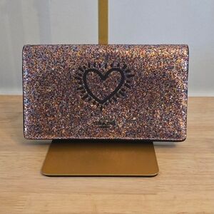 Coach x Keith Haring Glitter Heart Wallet/Crossbody – Style F65687